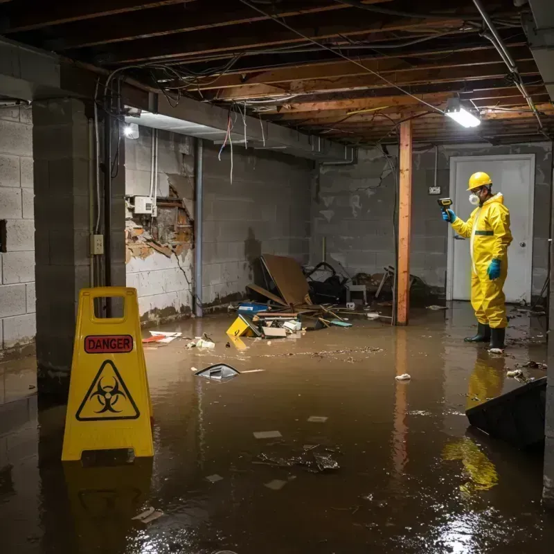 Flooded Basement Electrical Hazard in Wright County, MO Property